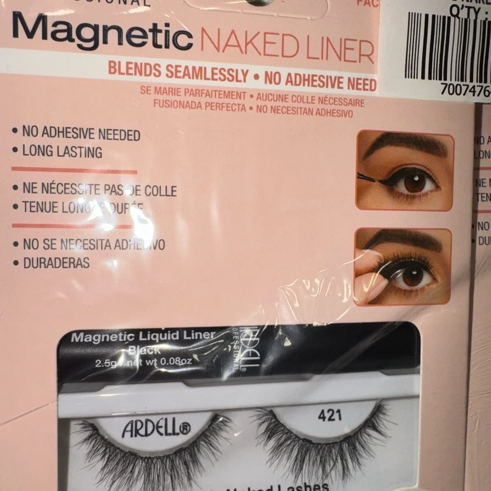 Bundle of 4 Ardell Magnetic Naked Liner and Lashes - Black Magnetic Strip - Picture 1 of 5